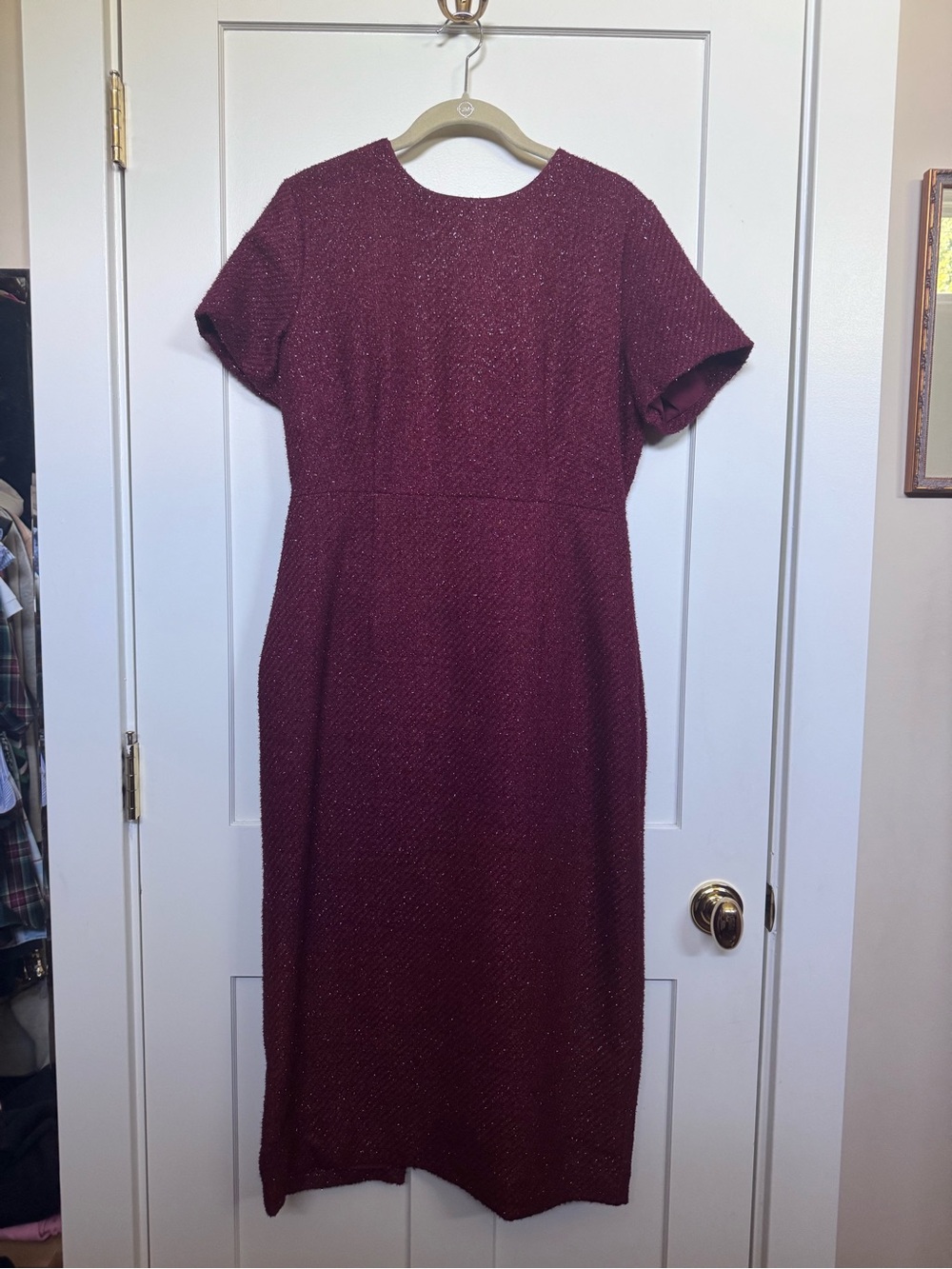 Tuckernuck / Hyacinth House Midi Sheath Dress in Deep Wine *Holiday*